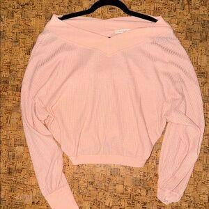 ILLA ILLA Pink Off-the-Shoulder Sweater